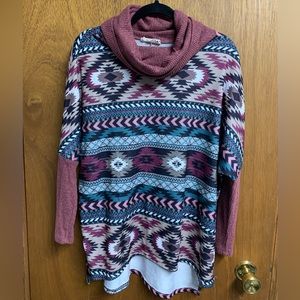Cowl neck sweater size med